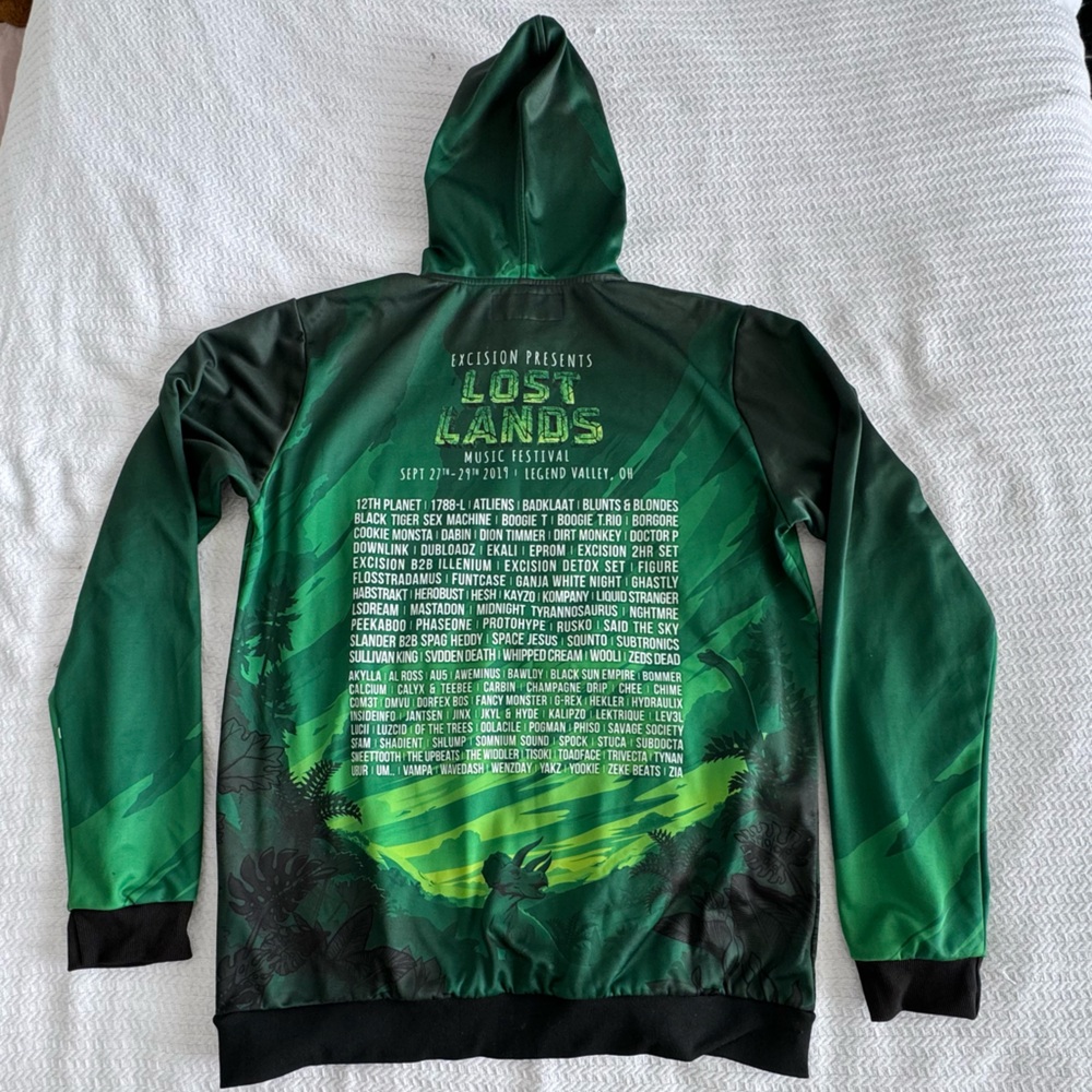 Green and Black Lost Lands Festival 2019 Lineup Hoodie